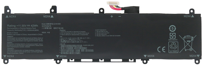 Recambio de Batería para ordenador portátil  ASUS ADOL-13U