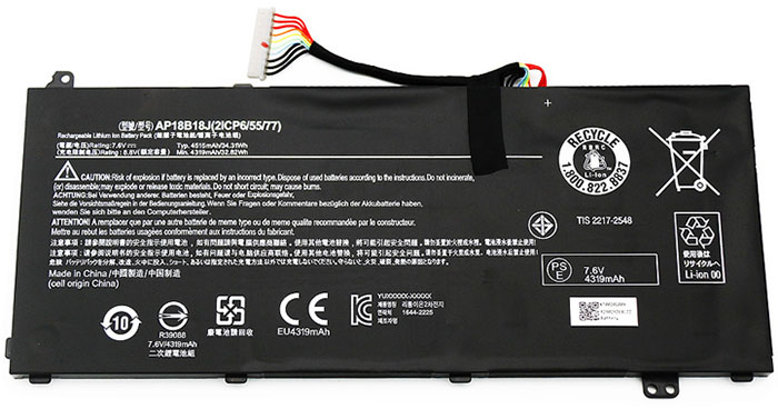 Reemplazo de Batería para ordenador portátil para acer AP18B18J Recambio de Batería para ordenador portátil acer AP18B18J