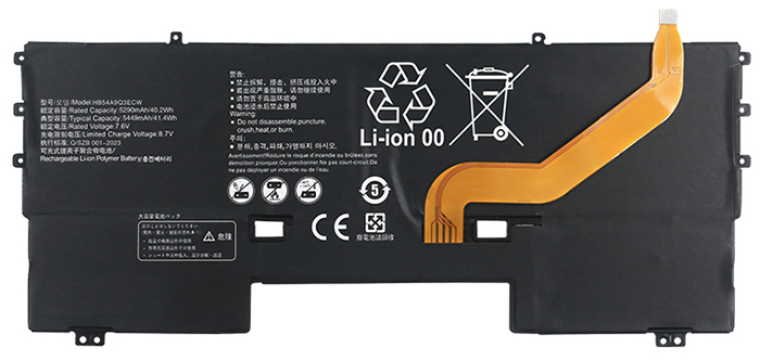 Reemplazo de Batería para ordenador portátil para HUAWEI MateBook-X-WT-W19 Recambio de Batería para ordenador portátil HUAWEI MateBook-X-WT-W19