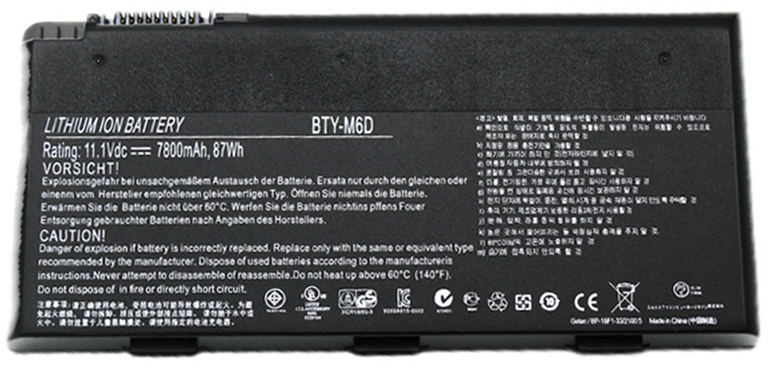 Recambio de Batería para ordenador portátil  MSI GT780R Series