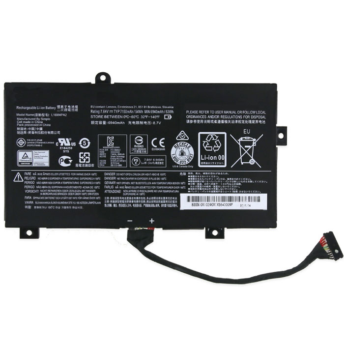 Reemplazo de Batería para ordenador portátil para lenovo L16M4PA2 Recambio de Batería para ordenador portátil lenovo L16M4PA2