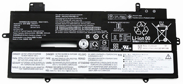 Recambio de Batería para ordenador portátil  LENOVO ThinkPad-X1-Yoga-X1C-G6-Section-2021