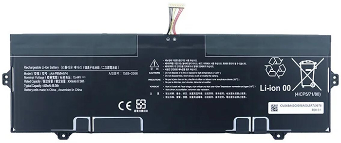 Reemplazo de Batería para ordenador portátil para SAMSUNG Galaxy-Book-Pro-360-15-NP950QDB Recambio de Batería para ordenador portátil SAMSUNG Galaxy-Book-Pro-360-15-NP950QDB