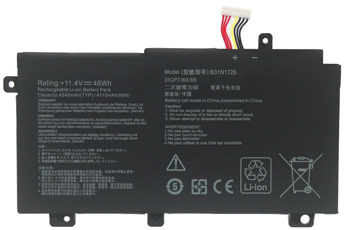 Reemplazo de Batería para ordenador portátil para Asus FX86FM Recambio de Batería para ordenador portátil Asus FX86FM