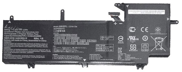 Reemplazo de Batería para ordenador portátil para ASUS UX561UD-E2026T Recambio de Batería para ordenador portátil ASUS UX561UD-E2026T