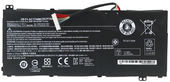 Reemplazo de Batería para ordenador portátil para ACER TMX3410-MG Recambio de Batería para ordenador portátil ACER TMX3410-MG