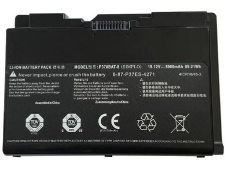 Reemplazo de Batería para ordenador portátil para CLEVO P370BAT-8 Recambio de Batería para ordenador portátil CLEVO P370BAT-8