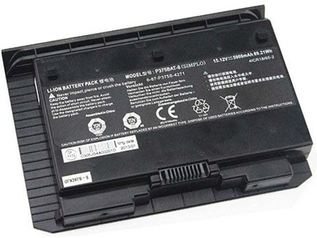 Reemplazo de Batería para ordenador portátil para CLEVO P375BAT-8 Recambio de Batería para ordenador portátil CLEVO P375BAT-8