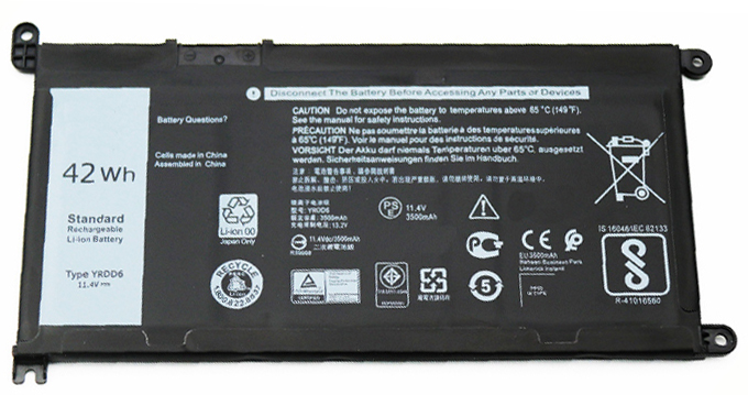 Reemplazo de Batería para ordenador portátil para DELL YRDD6 Recambio de Batería para ordenador portátil DELL YRDD6