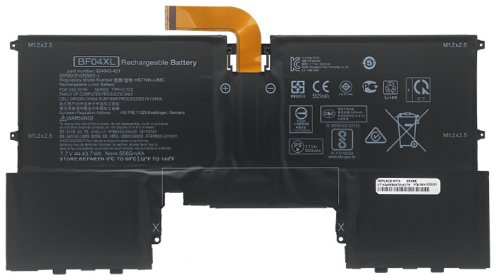 Reemplazo de Batería para ordenador portátil para HP Spectre-13-AF002TU Recambio de Batería para ordenador portátil HP Spectre-13-AF002TU