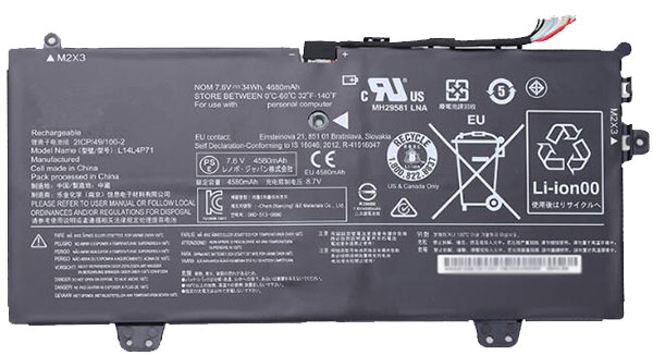 Recambio de Batería para ordenador portátil  LENOVO Yoga-3-11-80J8
