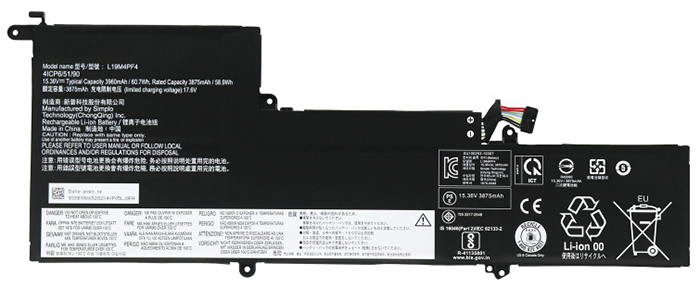Recambio de Batería para ordenador portátil  LENOVO L19C4PF4