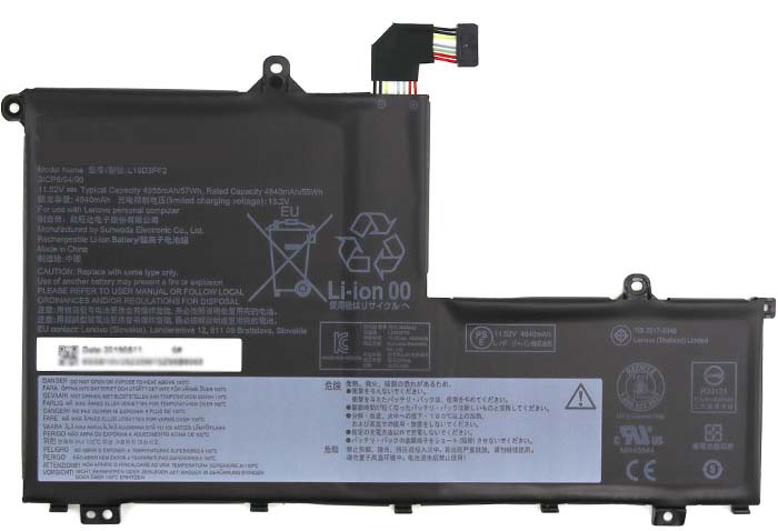Reemplazo de Batería para ordenador portátil para LENOVO L19M3PF2 Recambio de Batería para ordenador portátil LENOVO L19M3PF2