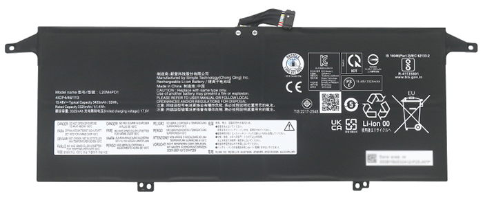 Reemplazo de Batería para ordenador portátil para LENOVO ThinkBook-13x-ITG-20WJ0022RA Recambio de Batería para ordenador portátil LENOVO ThinkBook-13x-ITG-20WJ0022RA