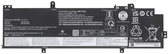 Reemplazo de Batería para ordenador portátil para LENOVO L21C3P71 Recambio de Batería para ordenador portátil LENOVO L21C3P71