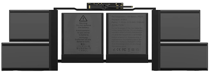 Reemplazo de Batería para ordenador portátil para APPLE MacBook-Pro-15-A1990-2019-Year Recambio de Batería para ordenador portátil APPLE MacBook-Pro-15-A1990-2019-Year